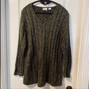 NWOT Fashion Bug Army Green/Grey Soft Sweater  14-16W Plus